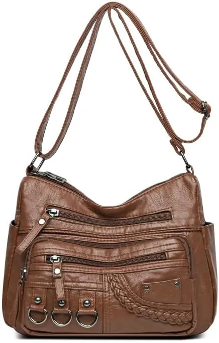 Exquisite Luxury Women's PU Handbag A Timeless Classic Ladies' Shoulder and Cross - Body Bag in Black, Brown, and Red Hues