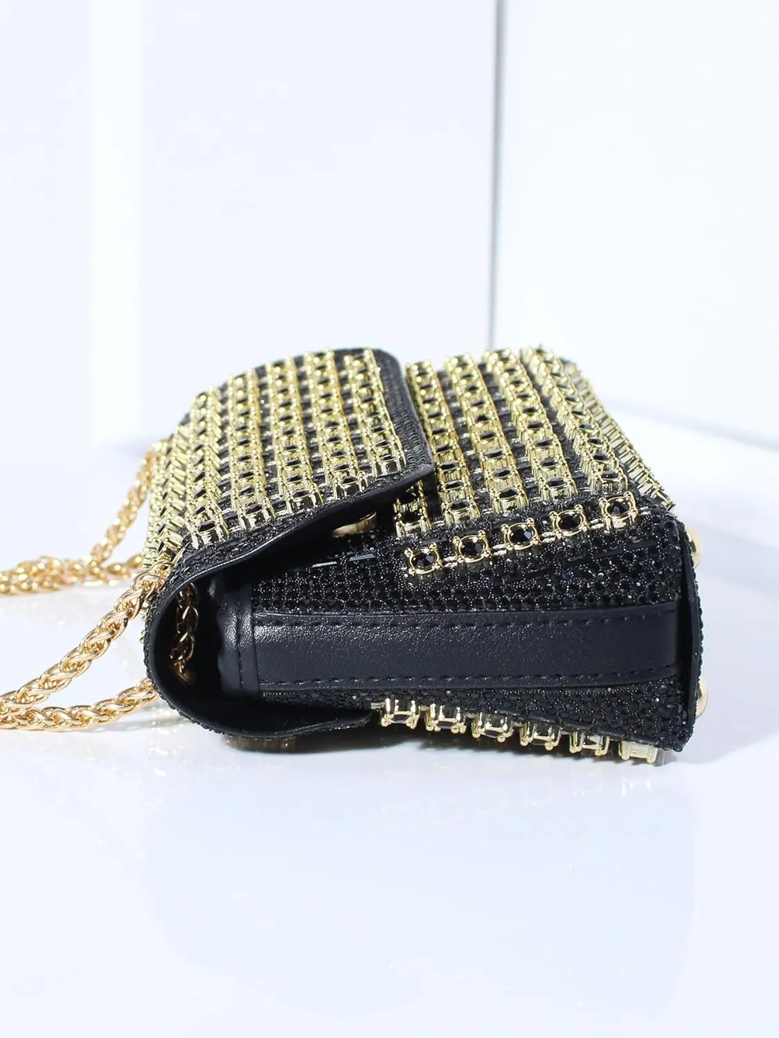 Fashion Dinner Bag Diamond-Encrusted Hand Bag Delicate Senior Sense Square Women's Hand Bag Shoulder Bag Crossbody Bag