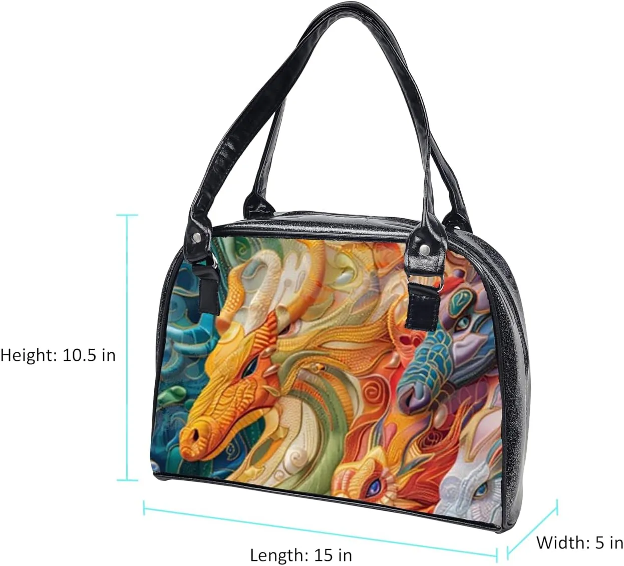 Flora and Fauna Collection Colorful, Large, Whimsical, Womens Handbag, Purse, Travel Bag, Satchel, Fav Tote