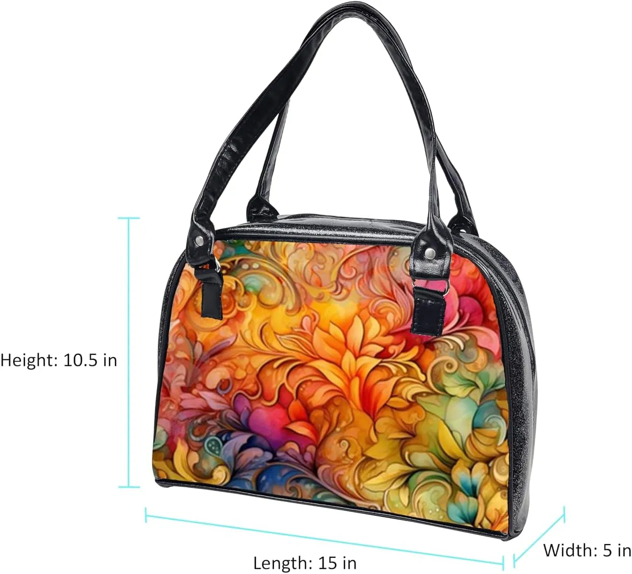Flora and Fauna Collection Colorful, Large, Whimsical, Womens Handbag, Purse, Travel Bag, Satchel, Fav Tote