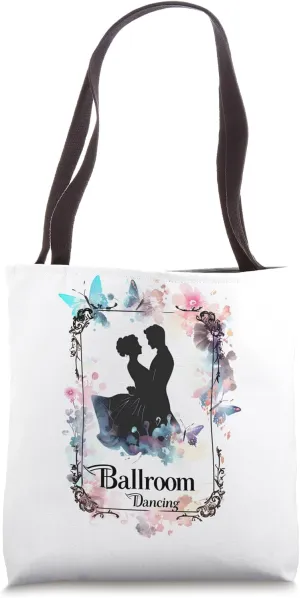 Floral Couple Ballroom Dancer Latin Dance Choreography Tote Bag