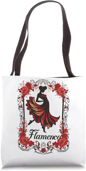 Floral Elegant Baile Flamenco Dancer Sevillanas Tote Bag