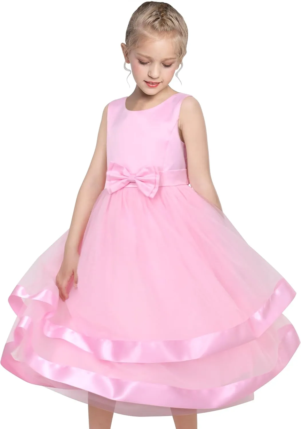 Flower Girl Dress Elegant Party Ball Gowns Vintage Pageant Princess Formal Dress