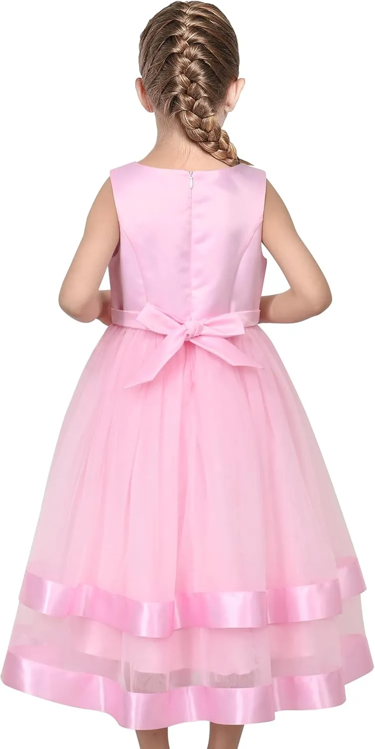 Flower Girl Dress Elegant Party Ball Gowns Vintage Pageant Princess Formal Dress