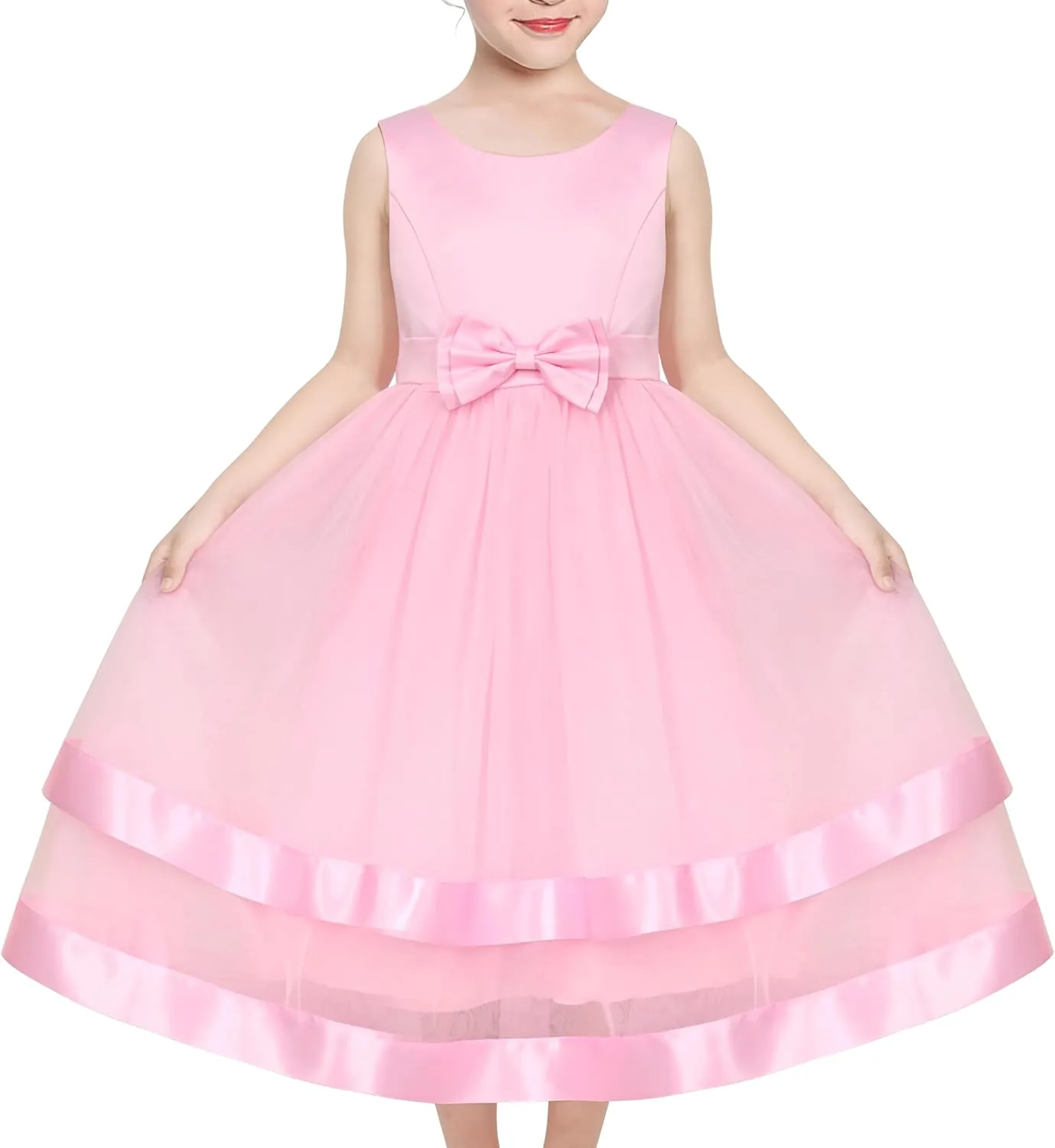 Flower Girl Dress Elegant Party Ball Gowns Vintage Pageant Princess Formal Dress