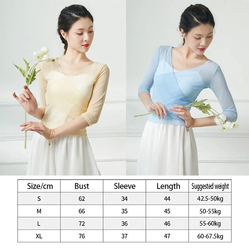 Flowy Chiffon Dance Skirt 800-100cm Long Double Layer, Large Swing Ethnic Costume for Classical Stage Performance