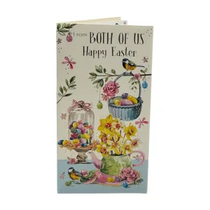 From Both Of Us Chicks And Eggs Floral Easter Card