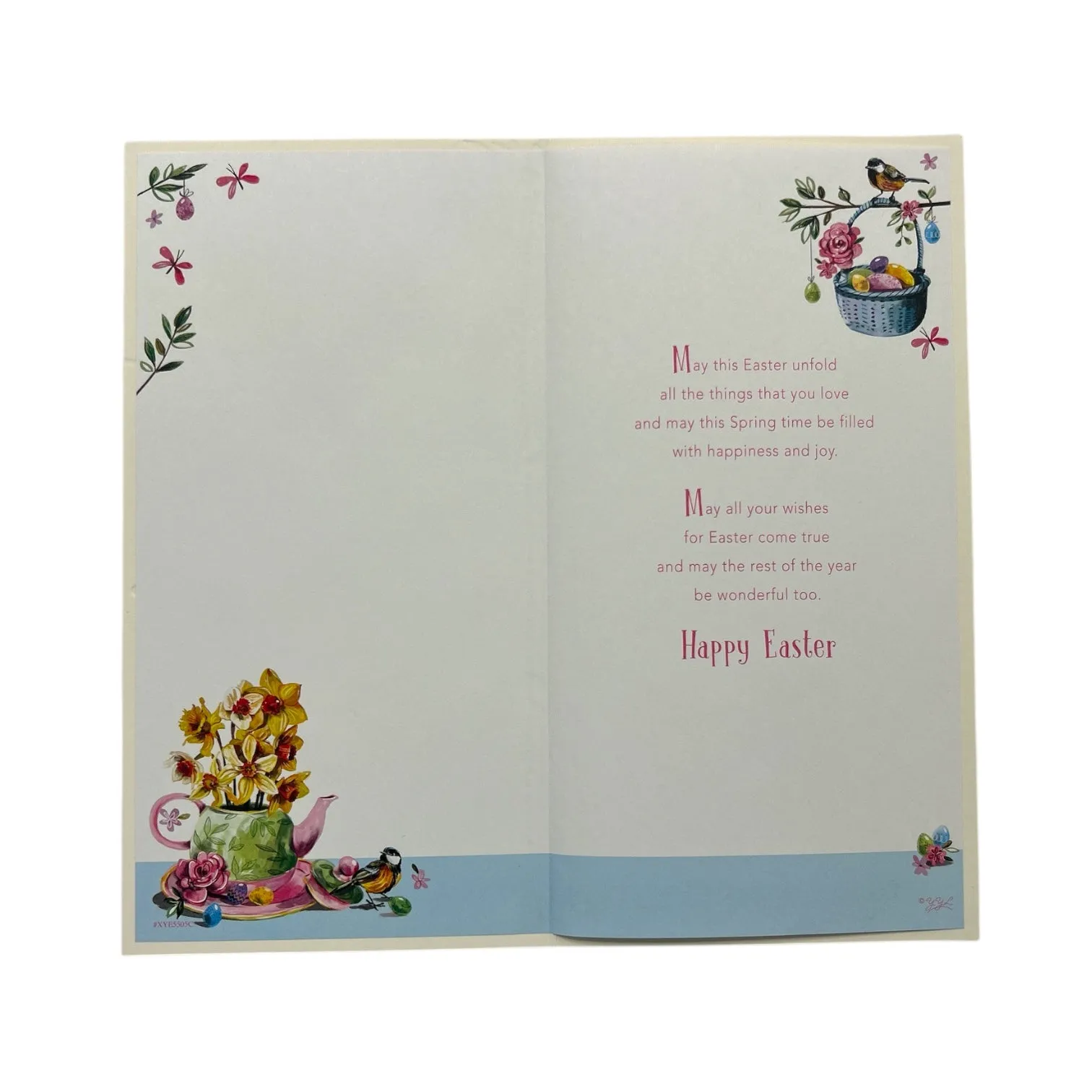 From Both Of Us Chicks And Eggs Floral Easter Card