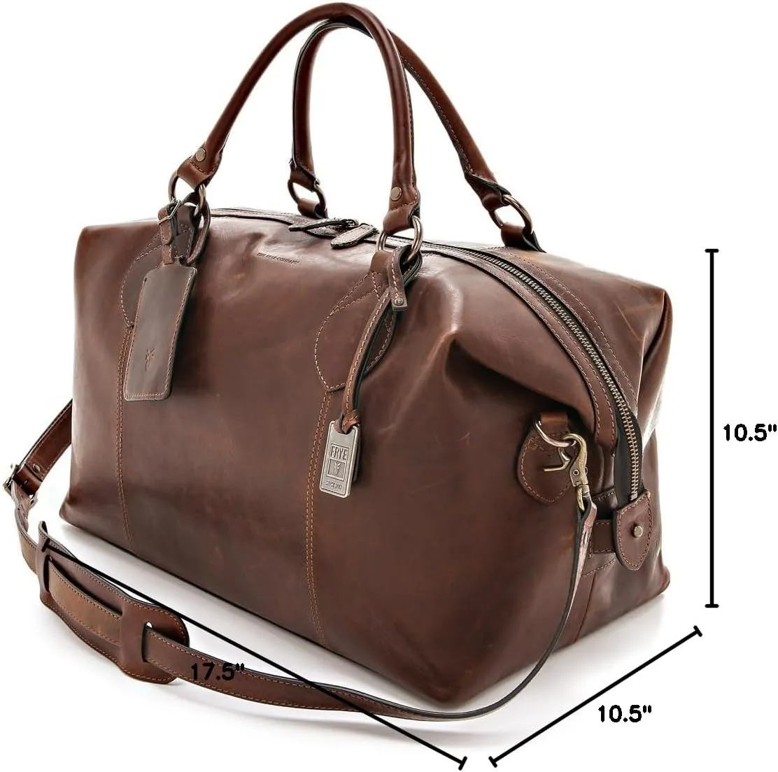 FRYE Men's Logan Overnight Duffle Bag, Dark Brown, One Size