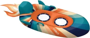 FUNBOY Winter Kids Inflatable Snow Sled, Rocket Groovy