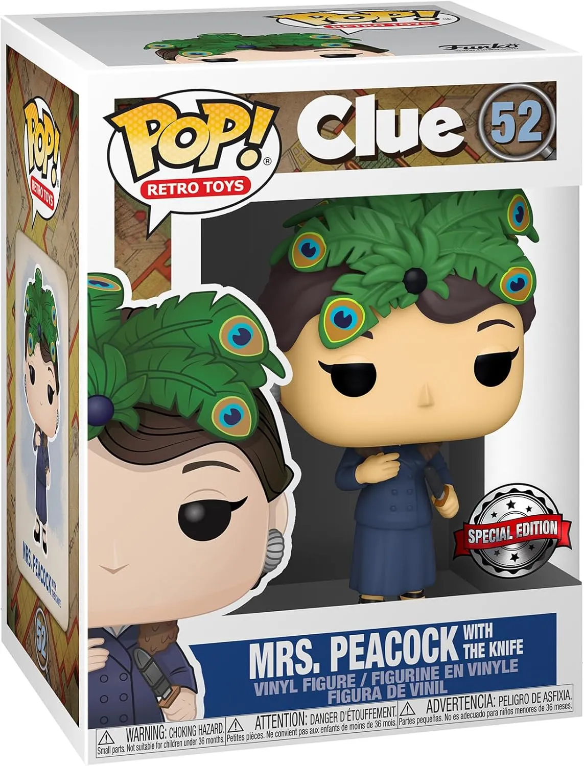 Funko Pop! Retro Toys Clue #52 Mrs. Peacock with The Knife Exclusive