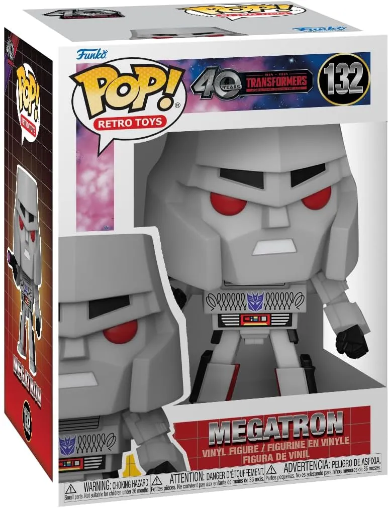 Funko Pop Retro Toys: Transformers: Generation 1-40th Anniversary, Megatron - Collectable Vinyl Figure - Gift Idea - Official Merchandise - Toys for Kids & Adults - Action/Adventure Fans