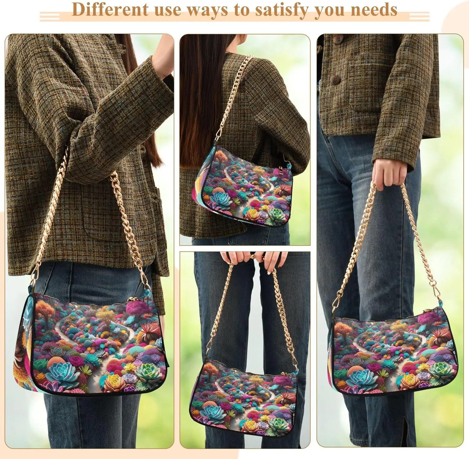 Game Controller Monster Face Medium Purse Hobo Party Purses Womens Ladies Handbags Chain Cute Shoulder Bag
