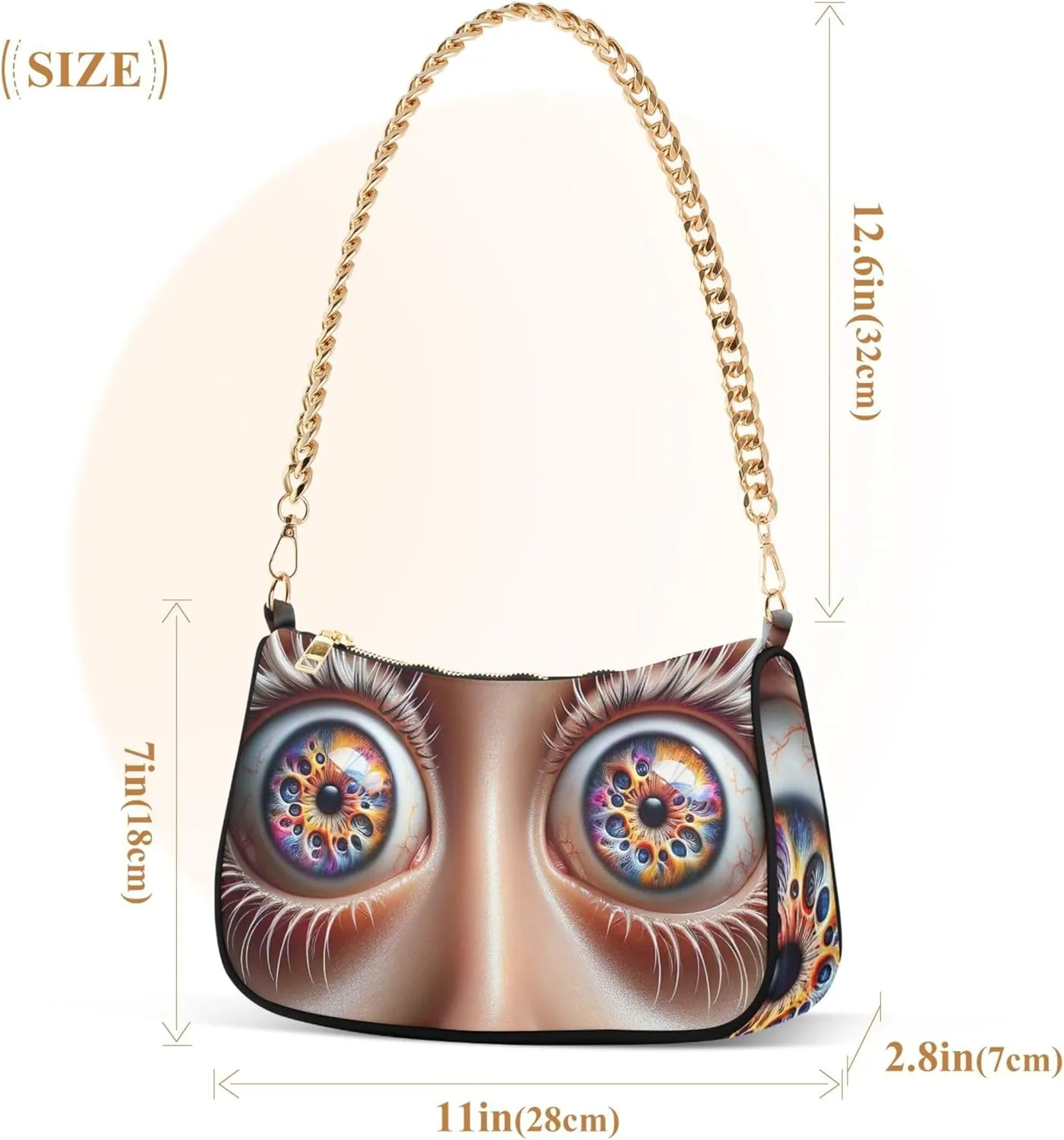 Game Controller Monster Face Medium Purse Hobo Party Purses Womens Ladies Handbags Chain Cute Shoulder Bag
