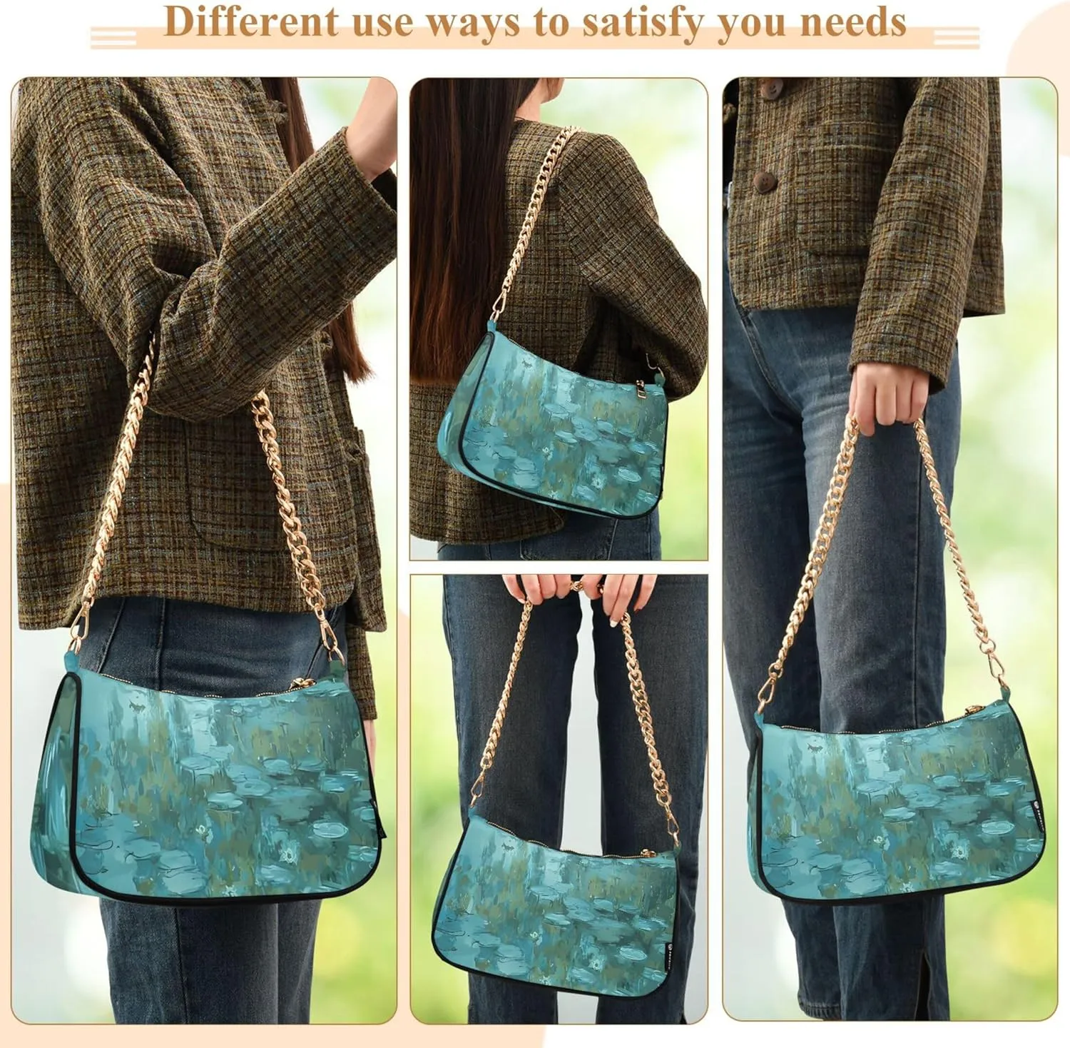 Game Controller Monster Face Medium Purse Hobo Party Purses Womens Ladies Handbags Chain Cute Shoulder Bag