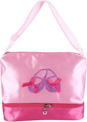 Girls Ballet Handbag, Large Capacity Dance Duffle Bag, Equipped with Adjustable Shoulder Strap for Kids