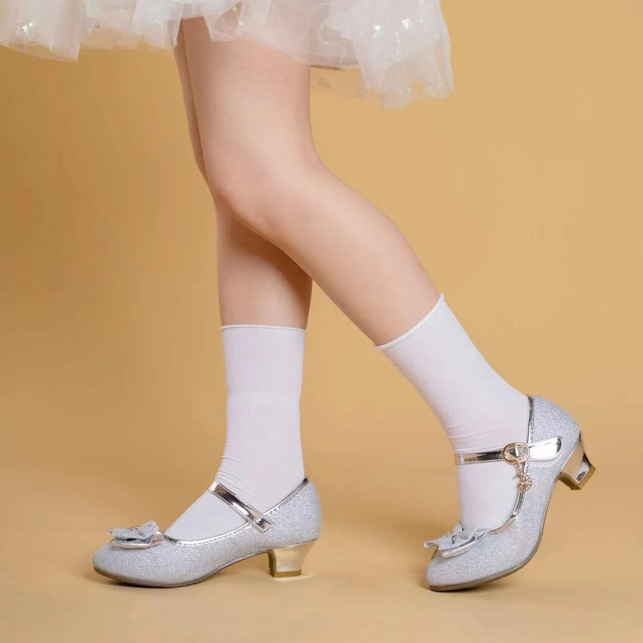Girls Dress Mary Jane Ballet Flats Low Heels Princess Shoes