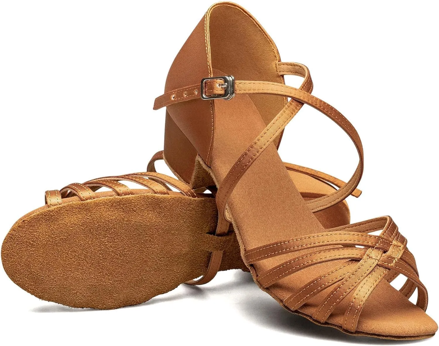 Girls Latin Dance Shoes Kids Salsa Ballroom Dance Shoes Low Heel Girls Tango Dance Cha Cha Shoes