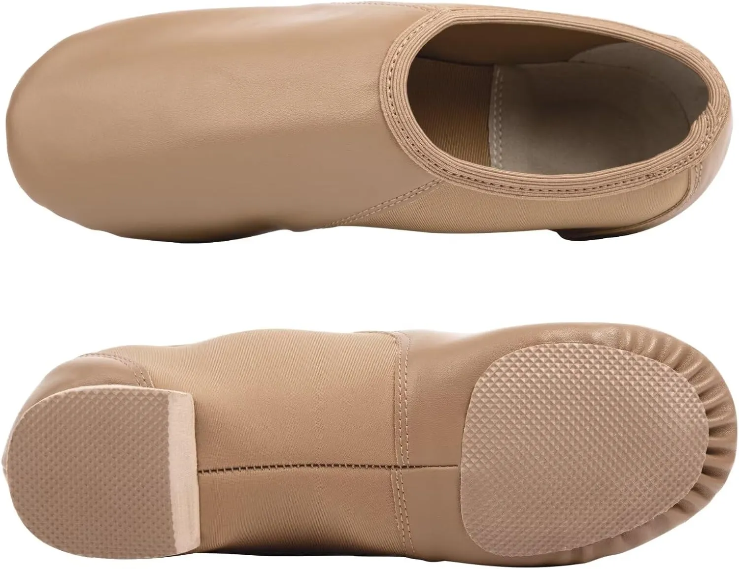 Girls Vegan Leather Jazz Shoes,Soft Vegan Leather Dance Slippers for Toddler/Little Kid/Big Kid