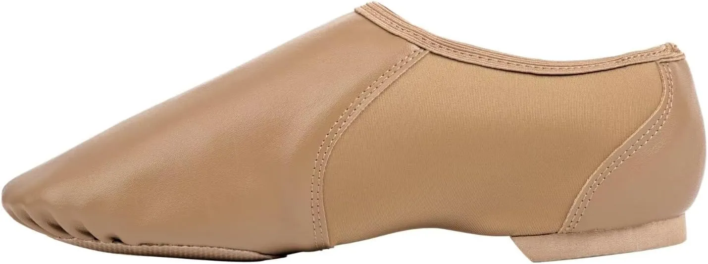 Girls Vegan Leather Jazz Shoes,Soft Vegan Leather Dance Slippers for Toddler/Little Kid/Big Kid