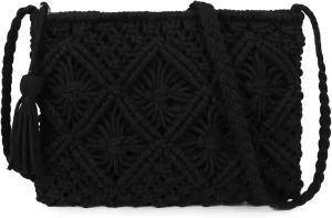 Gladdon Bohemian Small Crossbody Bag for Women Stylish Woven Shoulder Purses with Tassel