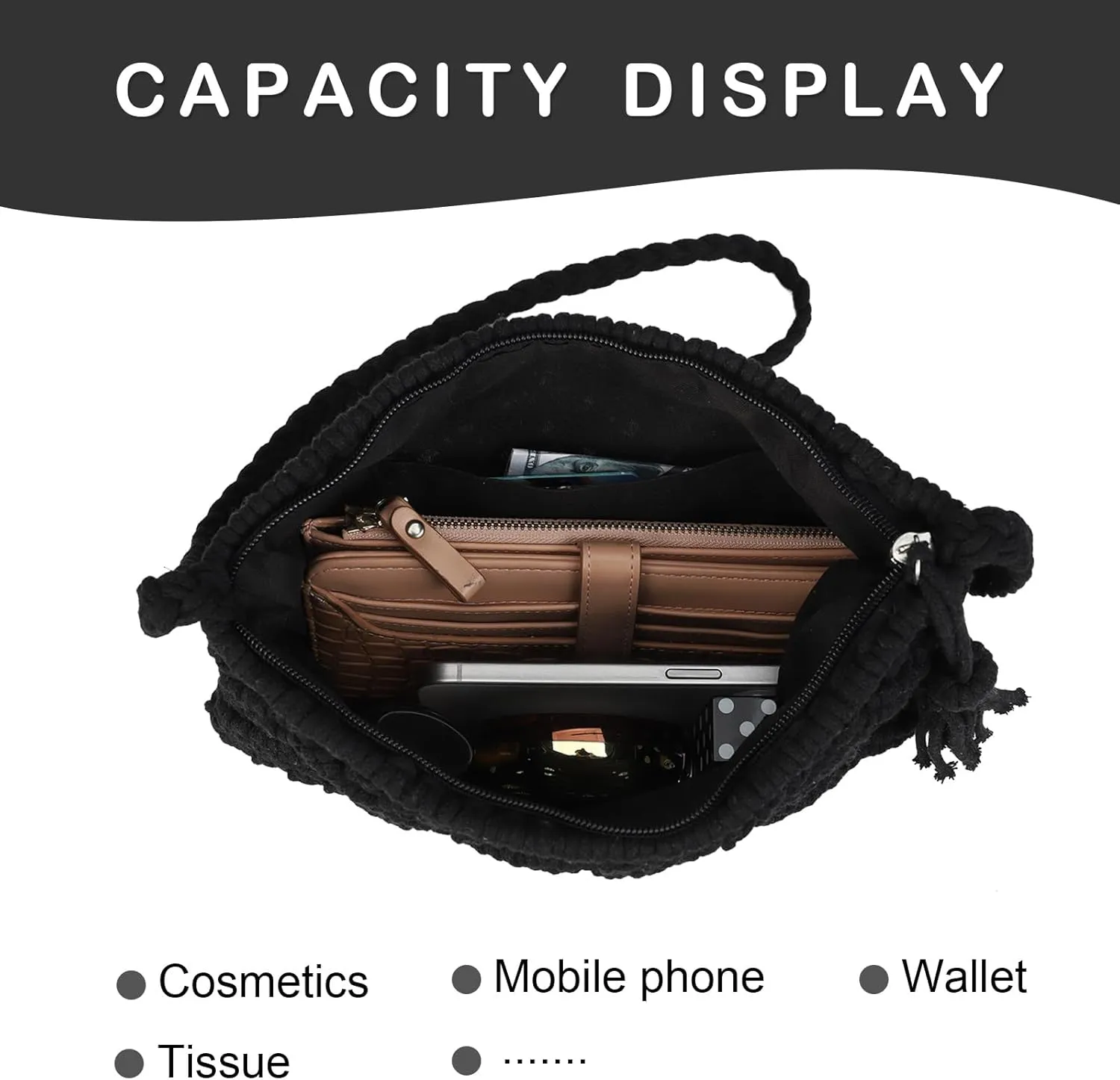 Gladdon Bohemian Small Crossbody Bag for Women Stylish Woven Shoulder Purses with Tassel