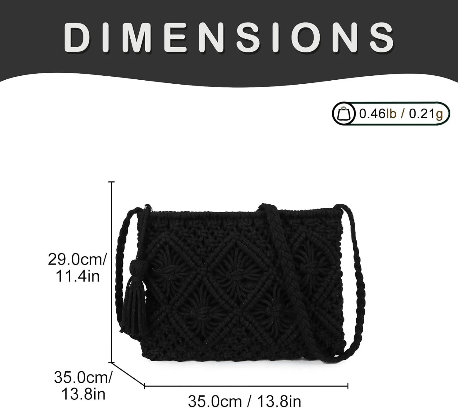 Gladdon Bohemian Small Crossbody Bag for Women Stylish Woven Shoulder Purses with Tassel