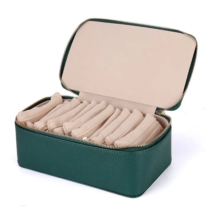 GlimmerNest – Travel Jewelry Box with Mini Pouches