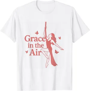 Grace In The Air Aerial Silks Dance Butterfly Art circus T-Shirt