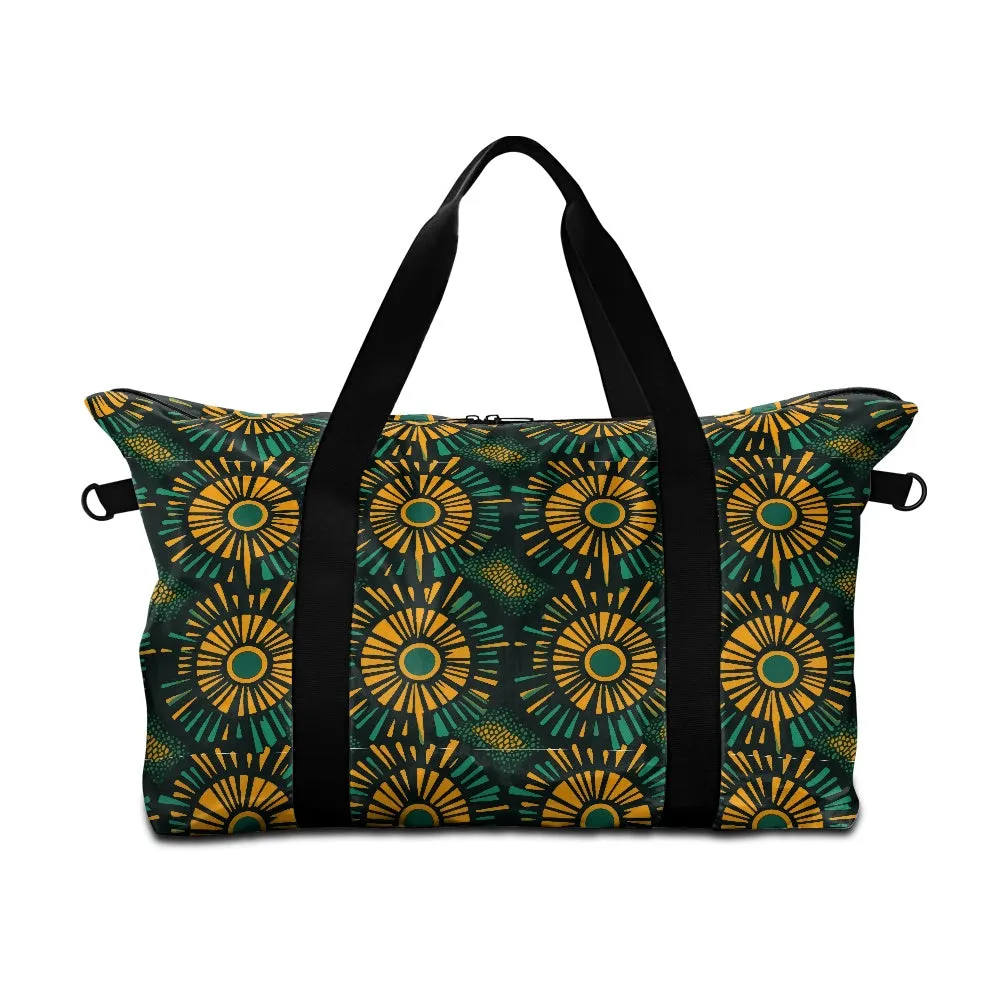 Green and Gold Kente pattern Lightweight luggage