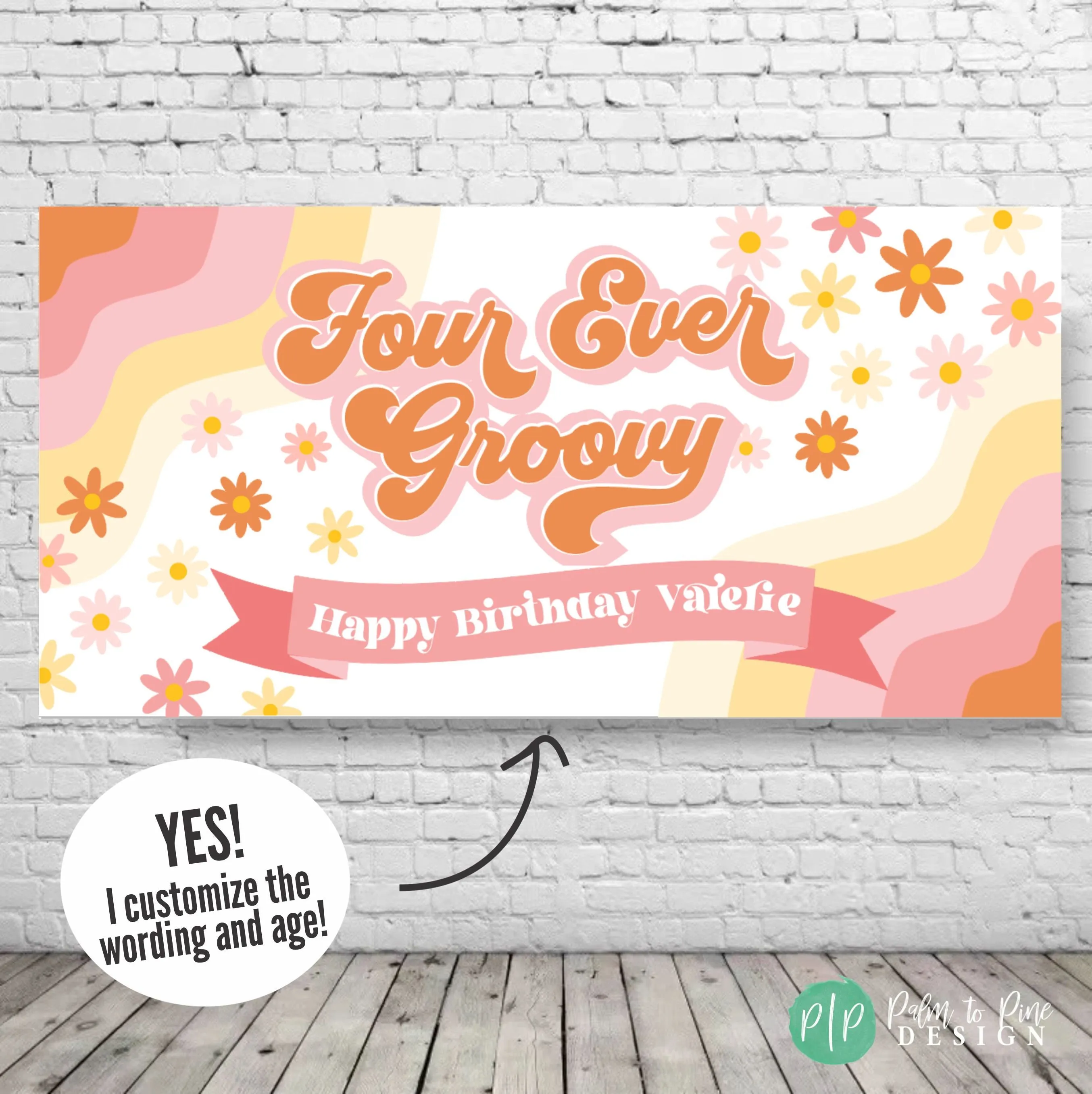 Groovy Birthday Banner