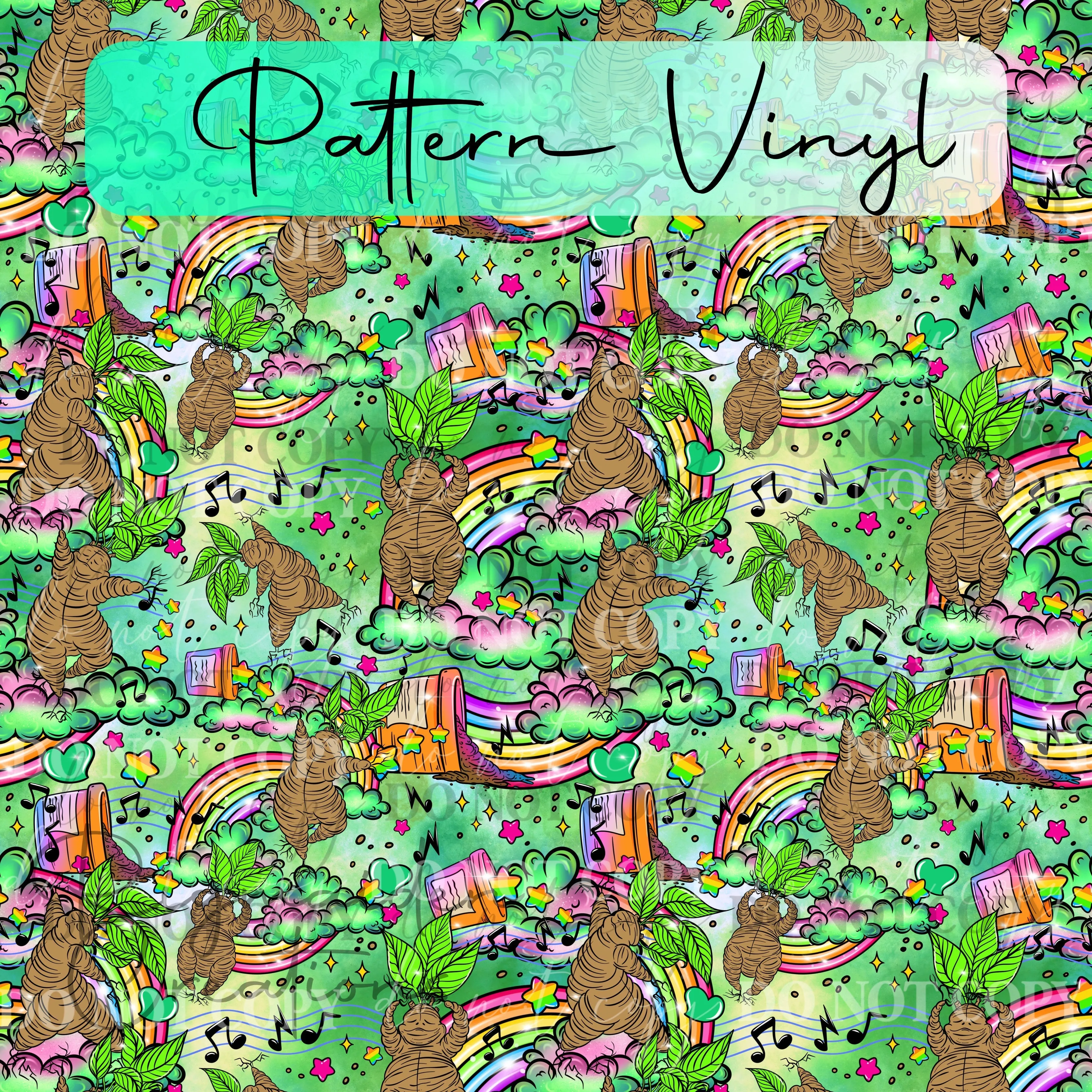 Groovy Mandrake Pattern Vinyl - 12x12