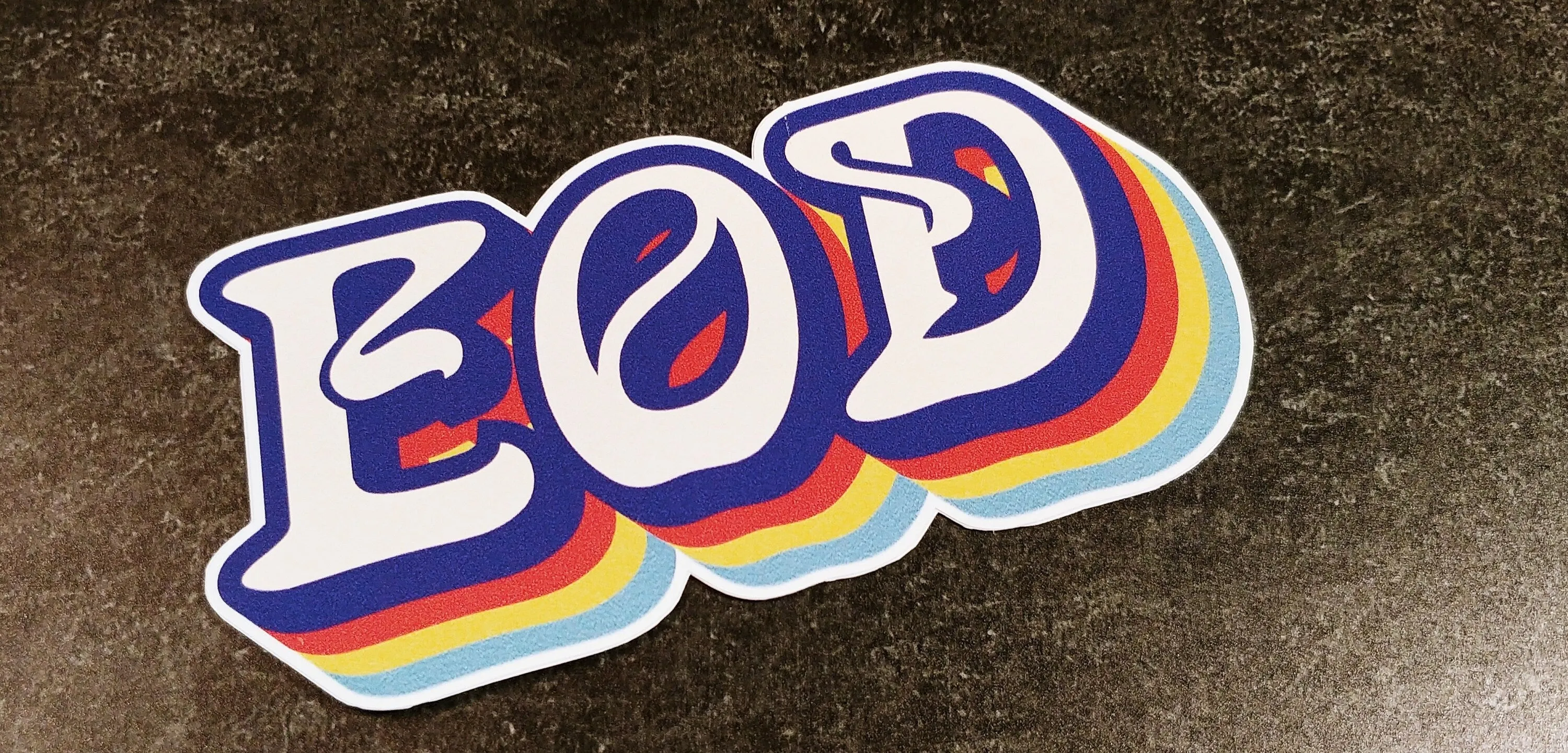 Groovy Retro EOD Sticker