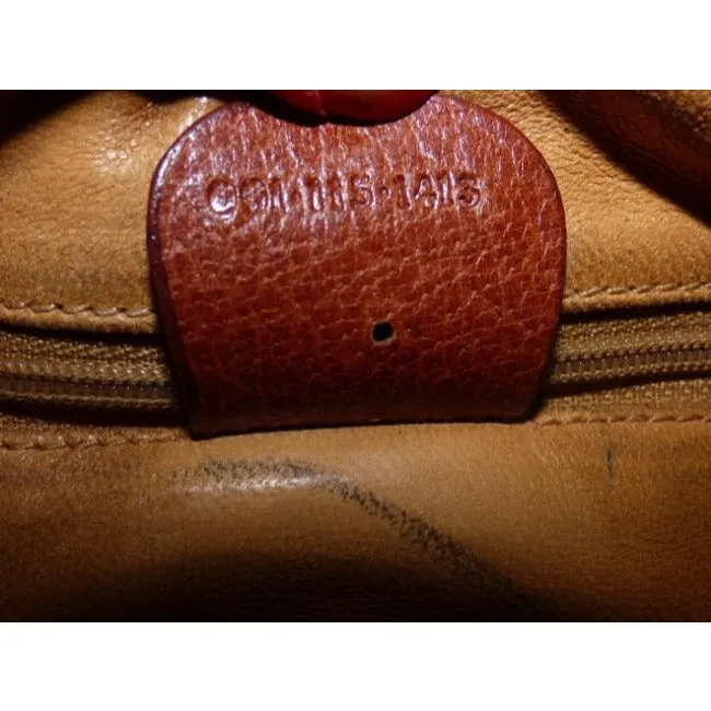 Gucci Black Linen And Camel Leather Bucket Bag With Equestrian Strap