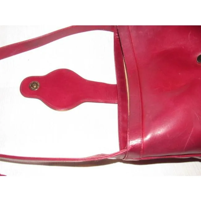 Gucci Vintage Pursesdesigner Purses Reddish Burgundy Leather Satchel