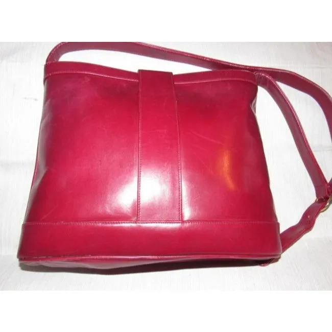 Gucci Vintage Pursesdesigner Purses Reddish Burgundy Leather Satchel