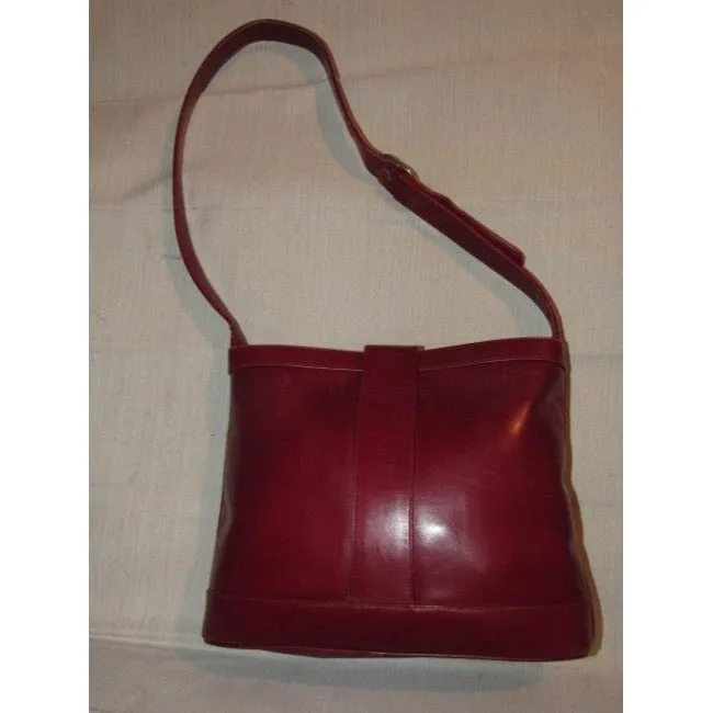 Gucci Vintage Pursesdesigner Purses Reddish Burgundy Leather Satchel