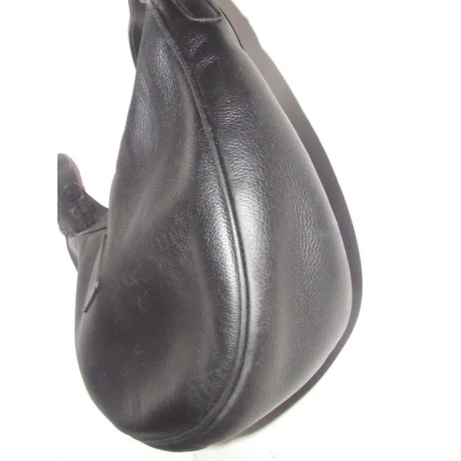 Gucci Xl Vintage Purses Black And Gg Leather Hobo Bag