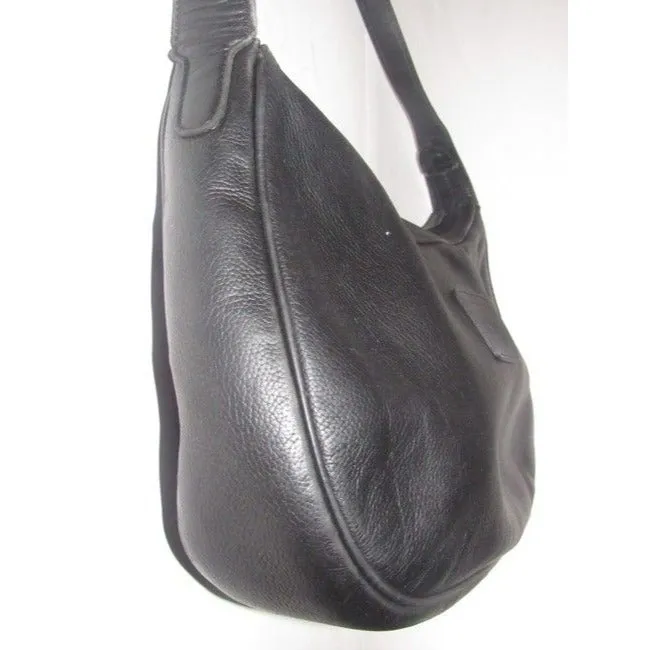 Gucci Xl Vintage Purses Black And Gg Leather Hobo Bag