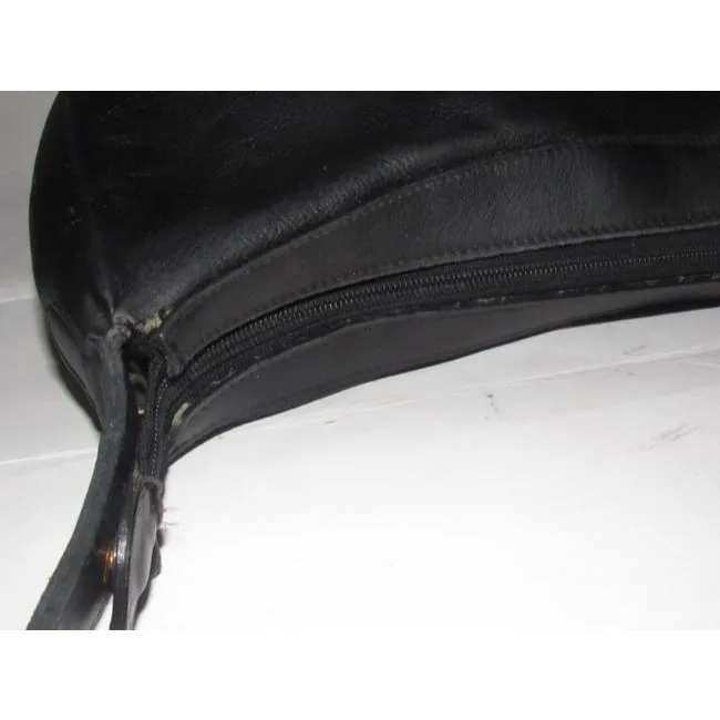 Gucci Xl Vintage Purses Black And Gg Leather Hobo Bag
