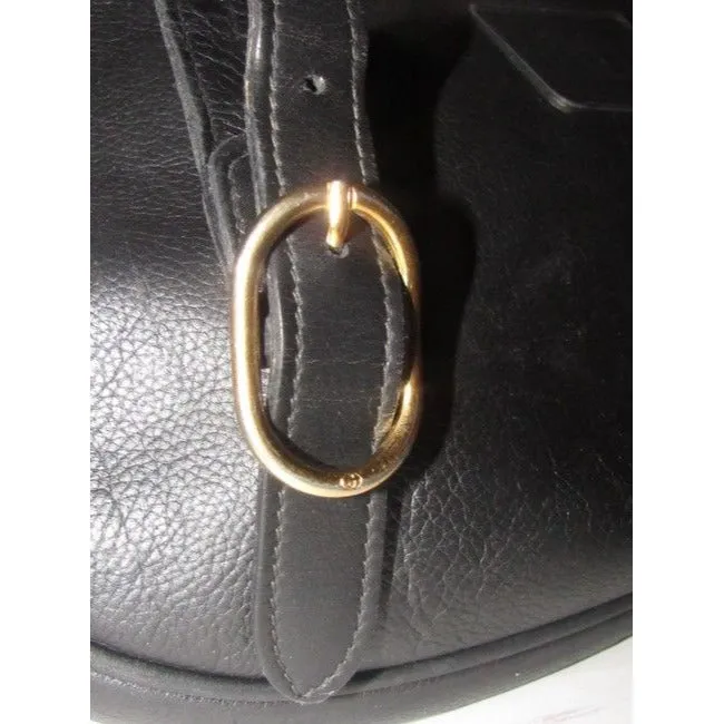 Gucci Xl Vintage Purses Black And Gg Leather Hobo Bag