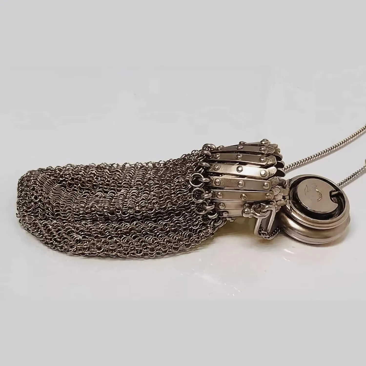 Handmade 1920's English Coin Purse - 2024 New Funky Mesh Metal Vintage Wallet, Funny Change Travel Purse for Coins, Novelty Coin Holder Pouch, Cool Handmade Coin Purse (2Pcs), Standard