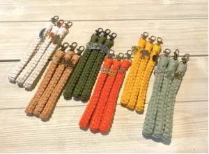 Handmade Macrame Wristlet Keychain