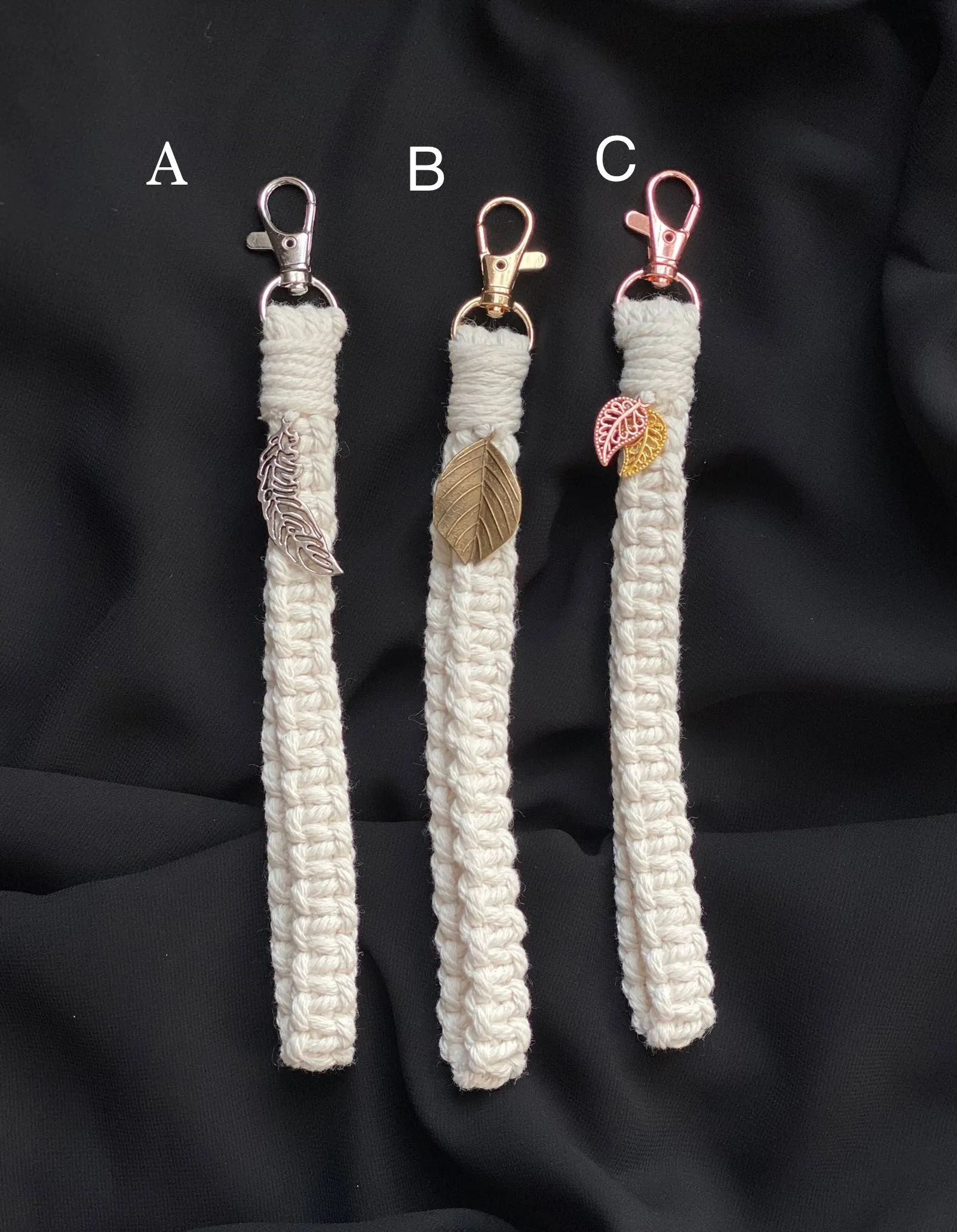 Handmade Macrame Wristlet Keychain