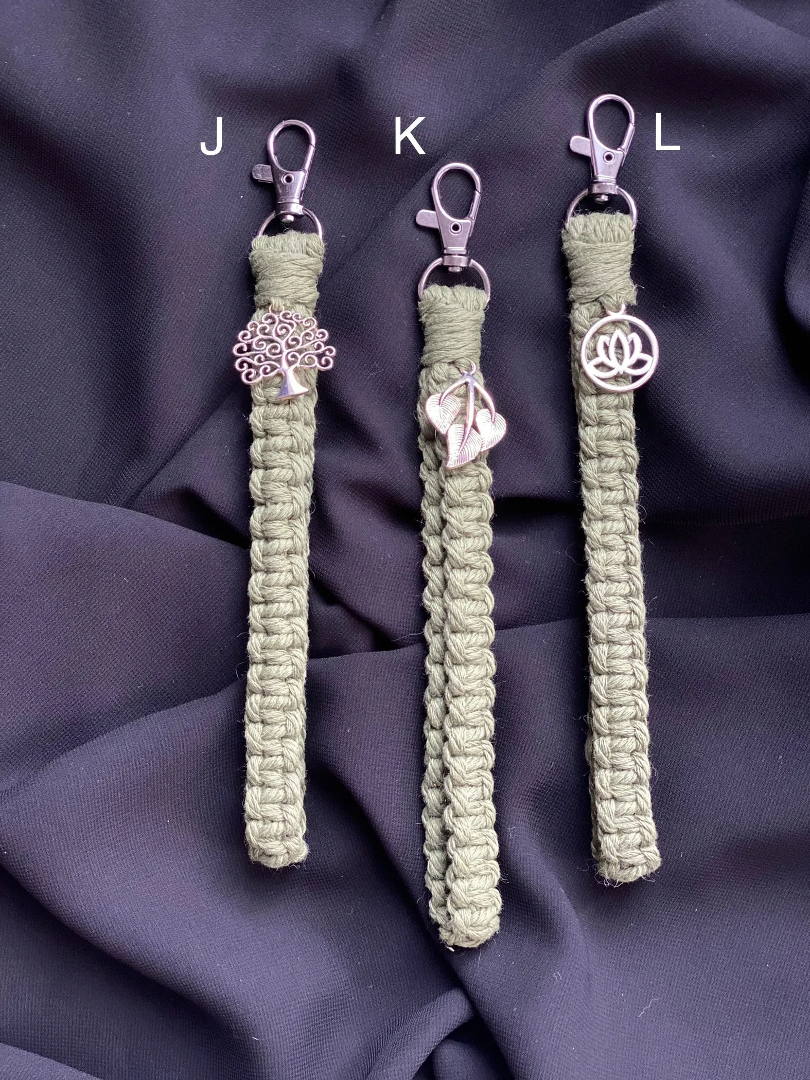 Handmade Macrame Wristlet Keychain