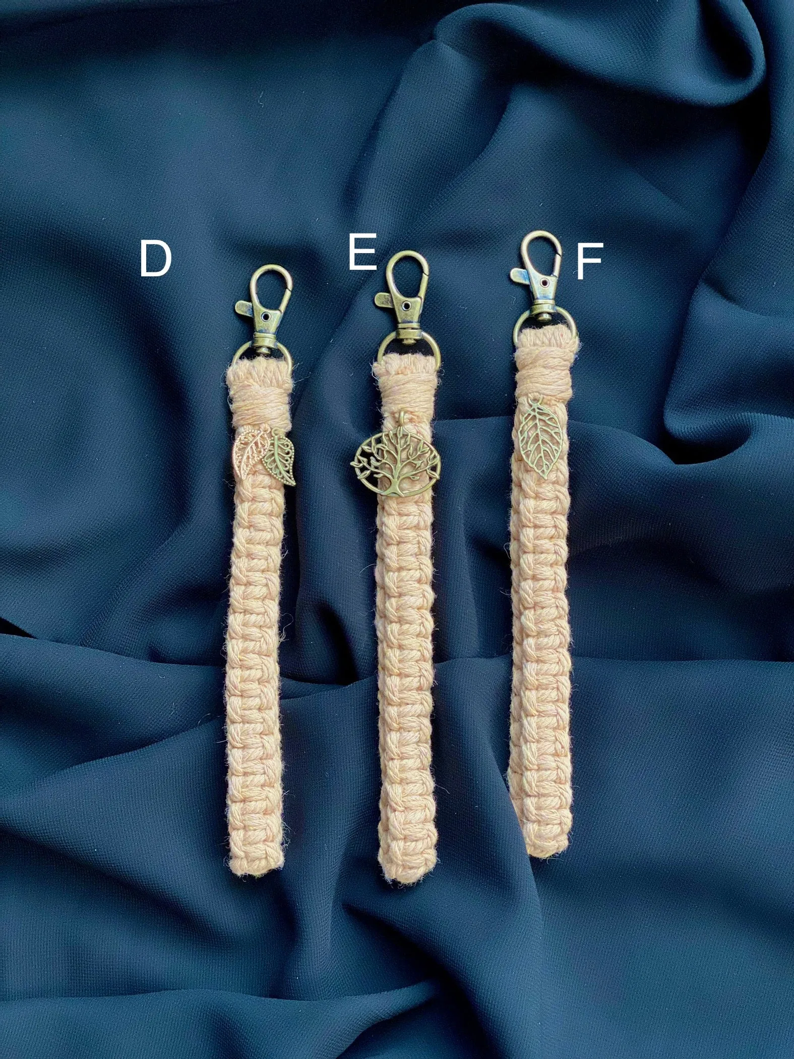 Handmade Macrame Wristlet Keychain