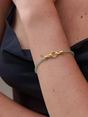 Harry 18K Gold Plated Bracelet in Green