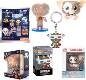 Heart E.T.   Gremlins Mini Figure Pocket POP! Movies Stripe Bundled with Gizmo Exclusive   Extraterrestrial Vinyl Character   80's Blind Bag Hanger 4-Items