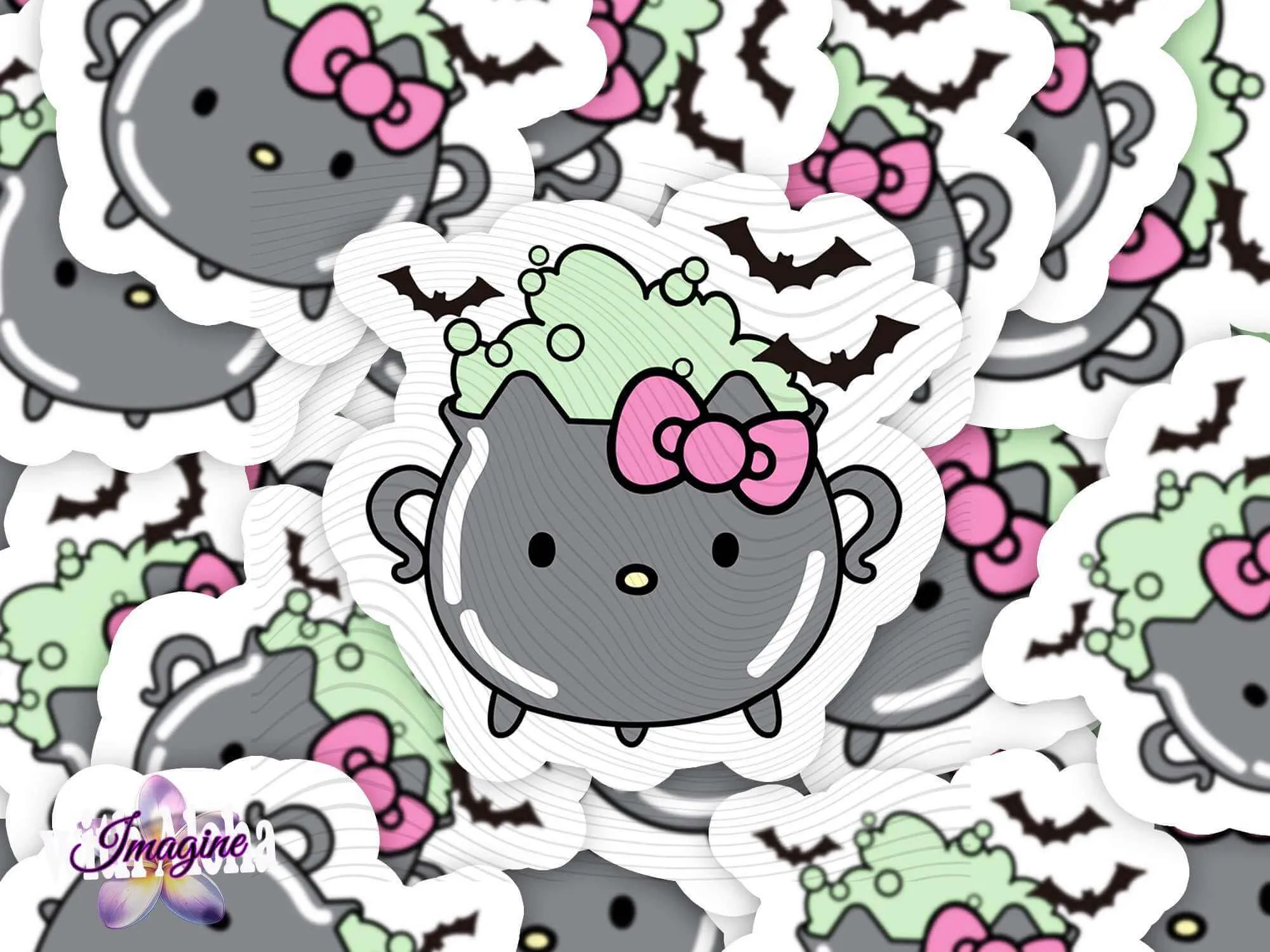 Hello Kitty Halloween Cauldron Sticker