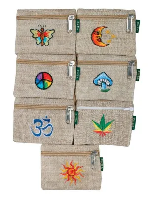 Hemp Coin Purse Embroidery • PHCE